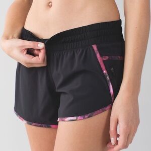 lululemon athletica Black Shorts with Pink Trim